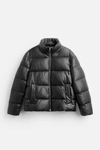 Puffer Jacket Faux Leather