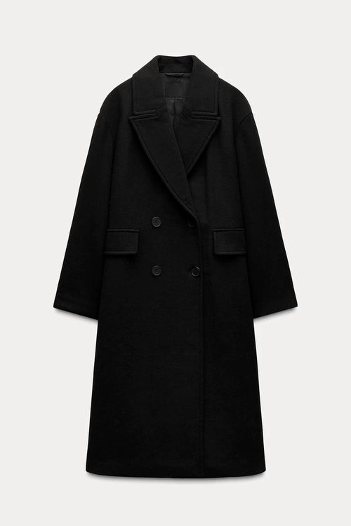 Double-Breasted Coat Beige