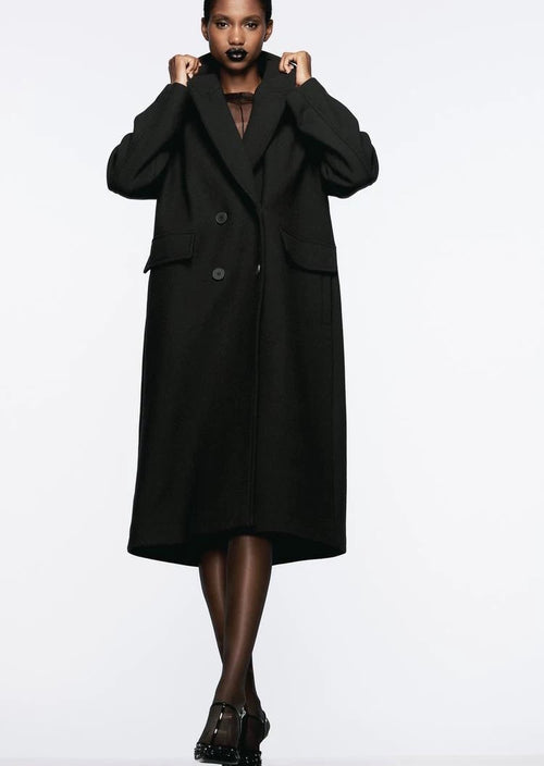 Double-Breasted Coat Beige